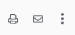 A tool menu is shown, with a printer, envelope and ellipses icons as options to choose from.